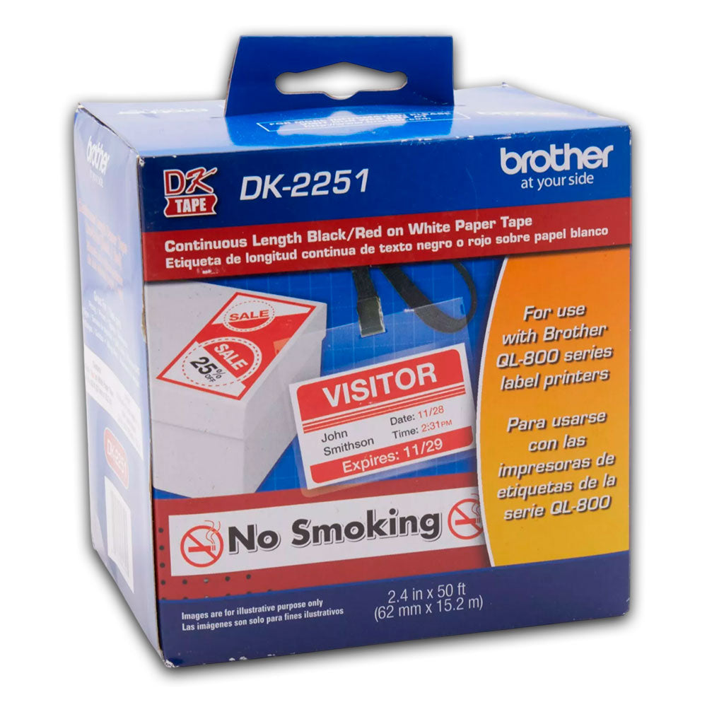 Rollo Cont. Brother Dk-2251 62mm x 15.24 M QL-800 Original