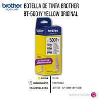 Tinta Brother Bt-5001Y Yellow 5K Pág. DCP T300 Original