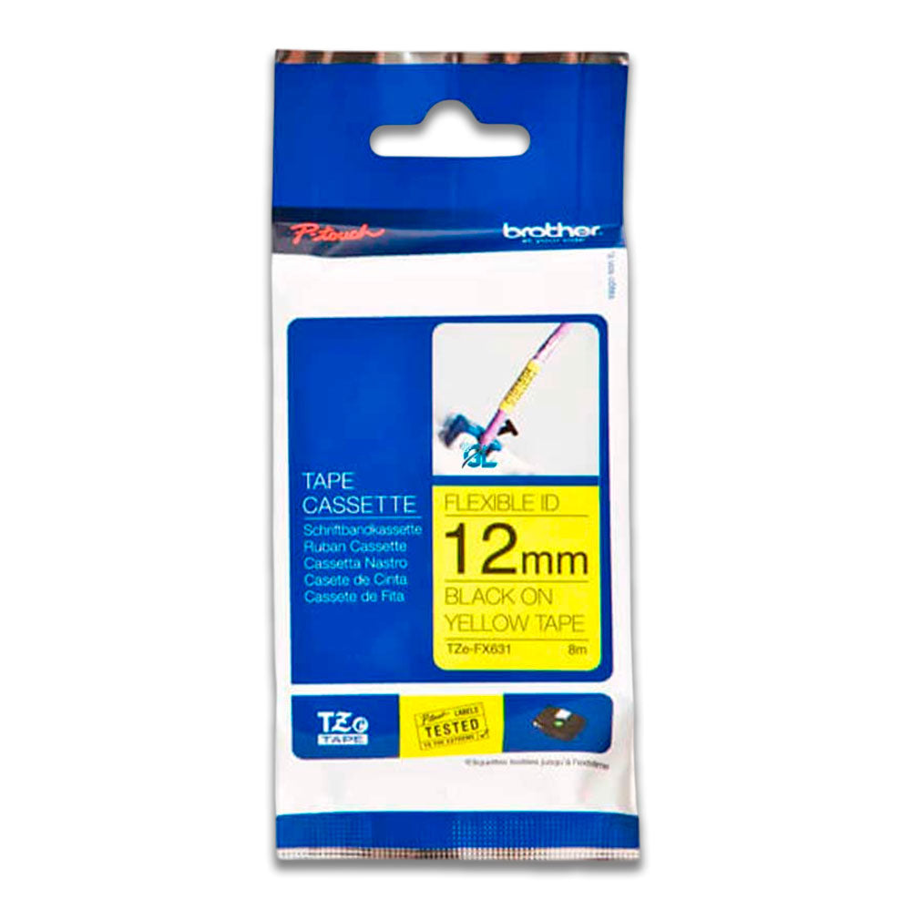 Cinta Brother Tze-Fx631 12 mm x 8.00 M PT-D400 Original