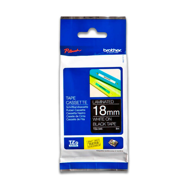 Cinta Brother Tze-345 18mm x 8,00 M. PT-D400 Original