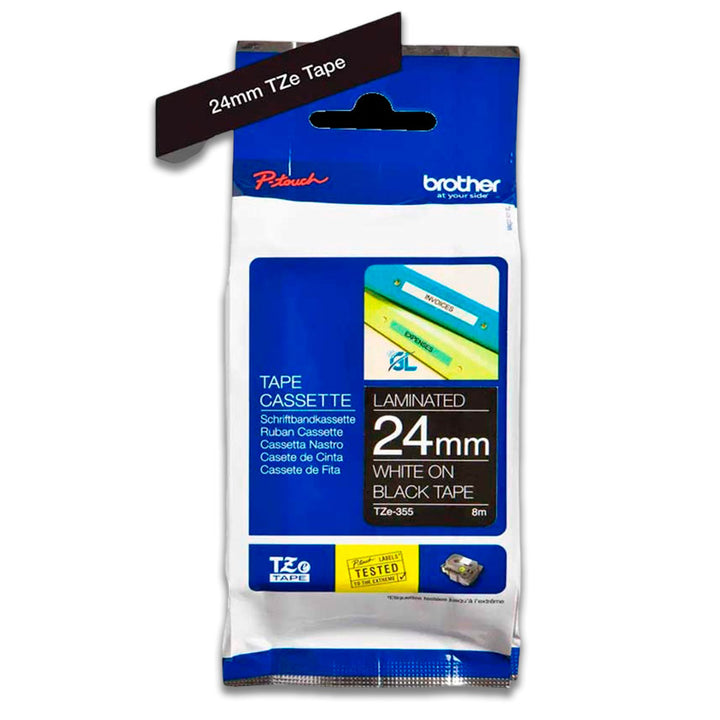 Cinta Brother Tze-355 24mm x 8,00 M. PT-D600 Original