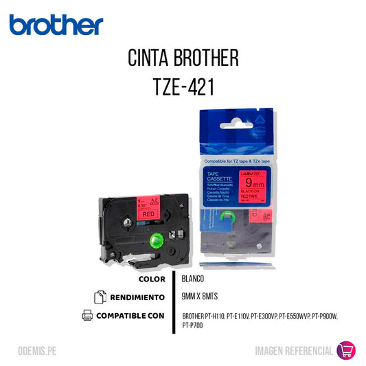 Cinta Brother Tze-421 9mm x 8 mts. PT-H110 Original
