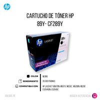 Toner Hp 89Y Negro Cf289Y 20K Pág. M507, M528 Original