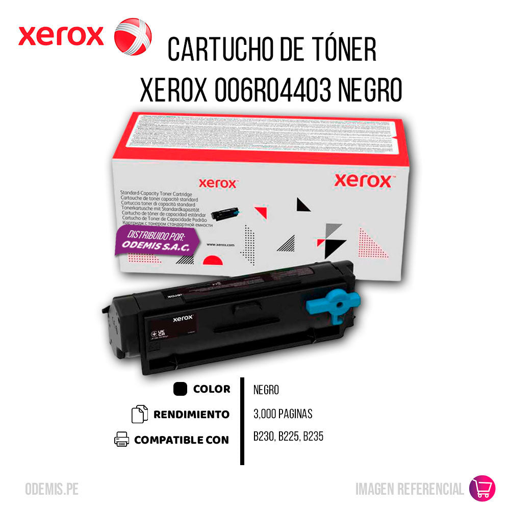 Toner Xerox 006R04403 Negro 3K Pág. B230 Original