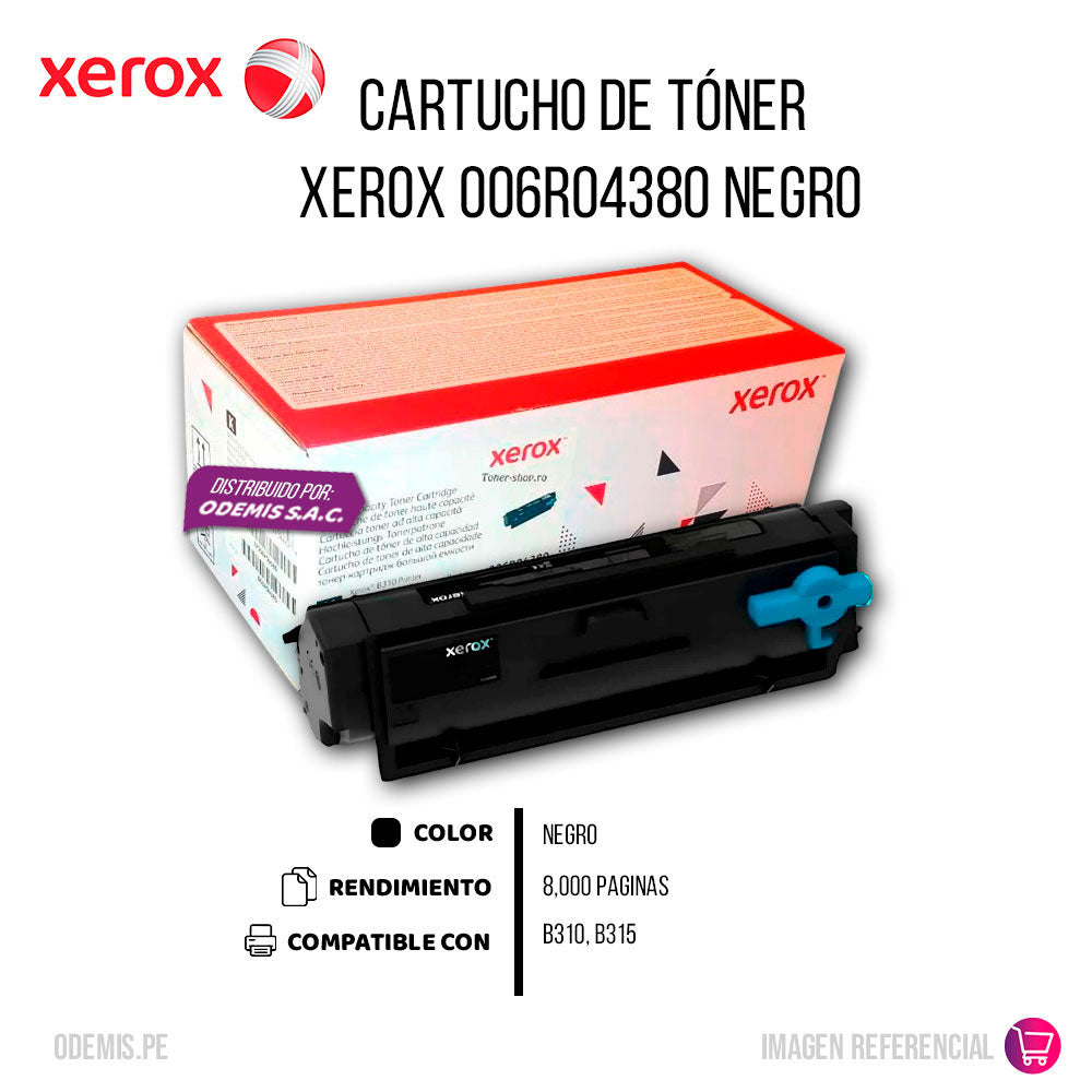 Toner Xerox 006R04380 Negro 8K Pág. B310 Original