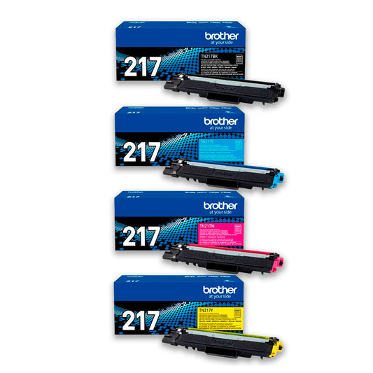 Kit De Toner Tn217 L3270 4 colores 2,300 Colores y 3K Negro Pág. Original