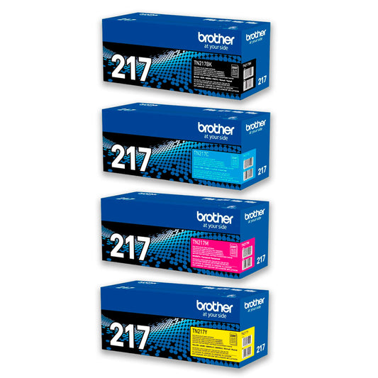 Kit De Toner Tn217 L3270 4 colores 2,300 Colores y 3K Negro Pág. Original
