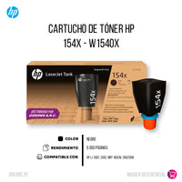 Toner HP 154X Negro W1540X 5K Pág. 1502w Original