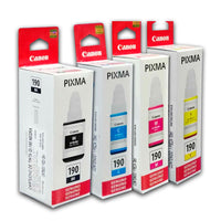 Kit Tintas Canon GI-190 Negro 70ml y colores 135ml G3110 Original