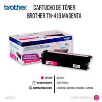 Toner Brother Tn-419M Magenta 9,000 Pág. L8360CDW Original