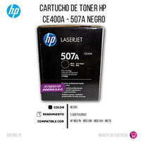 Toner Hp 507A Negro Ce400A 55K Pág. M551dn Original