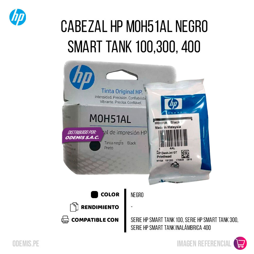 Cabezal HP M0H51AL Negro Smart Tank 100,300, 400 Original