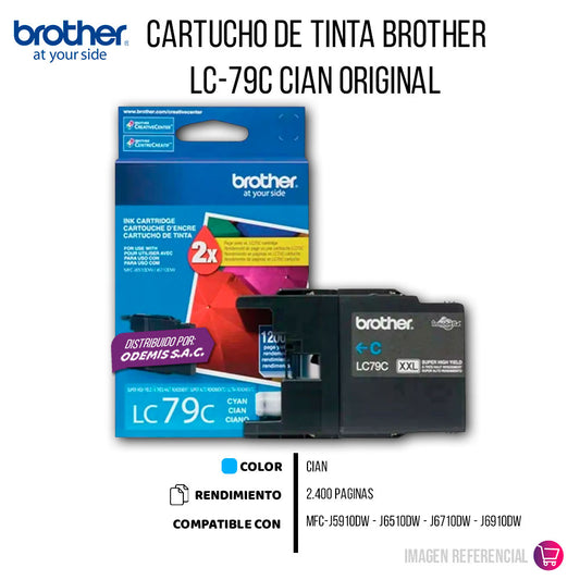 Tinta Brother LC79C Cian 1.2K Pág. J5910-J6510 Original