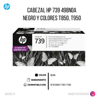 Cabezal HP 739 498N0A Negro y colores T850, T950 Original