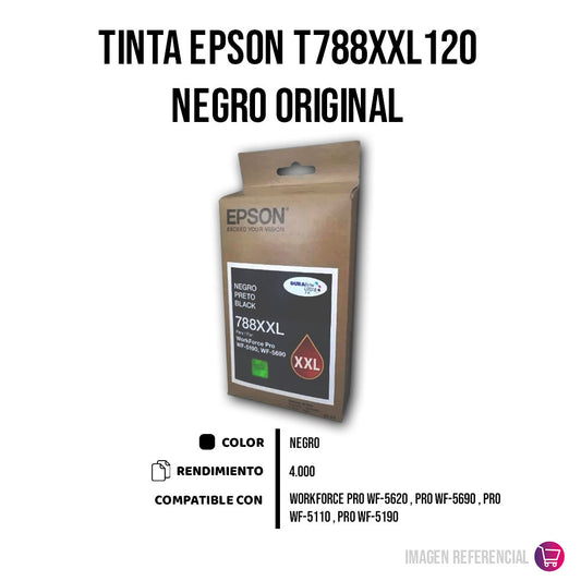 Tinta Epson T788XXL120 Negro 4K Pág. WF-5620 Original