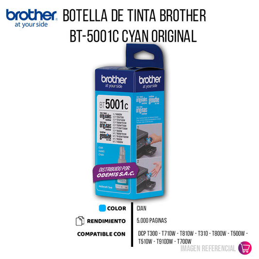 Tinta Brother BT5001C Cian 48.8 ml T220, T420w Original