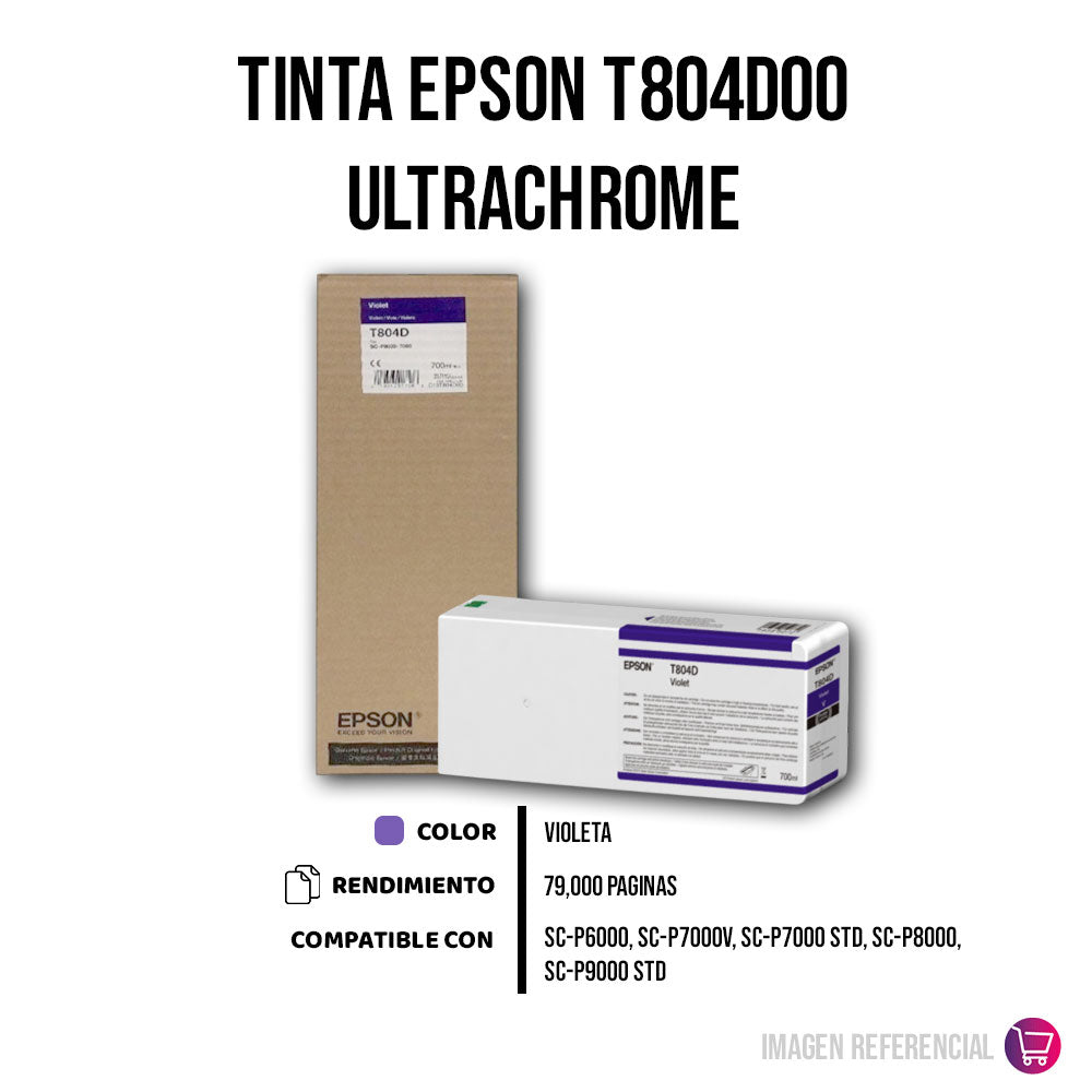 Tinta Epson T804D00 Violeta 700 ml P6000, P7000 Original
