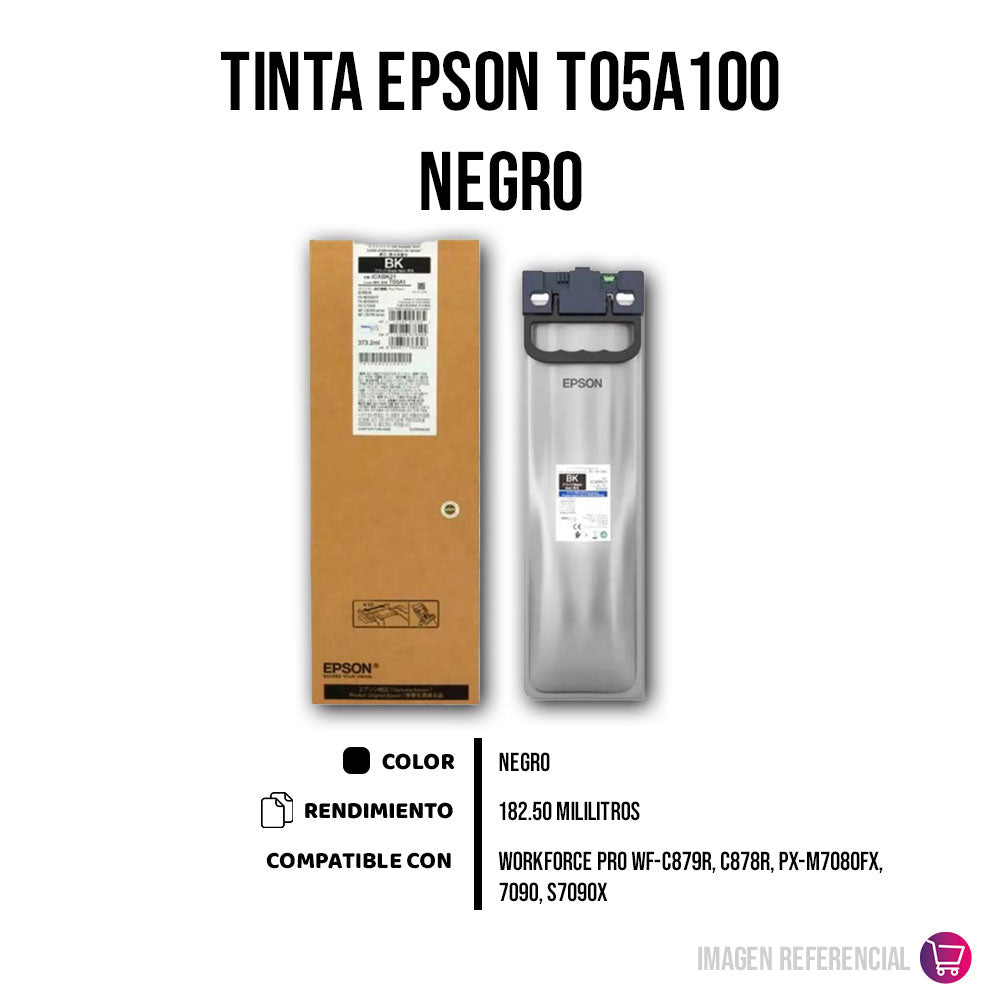 Tinta Epson T05A100 Negro 373ml C878R, C879R Original