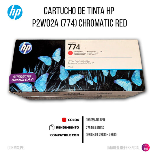 Tinta HP 774 Red Chromatic P2W02A 775ml Z6810 Original
