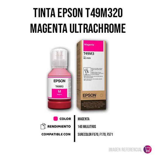 Tinta Epson T49M320 Magenta 140ml F570, F571 Original