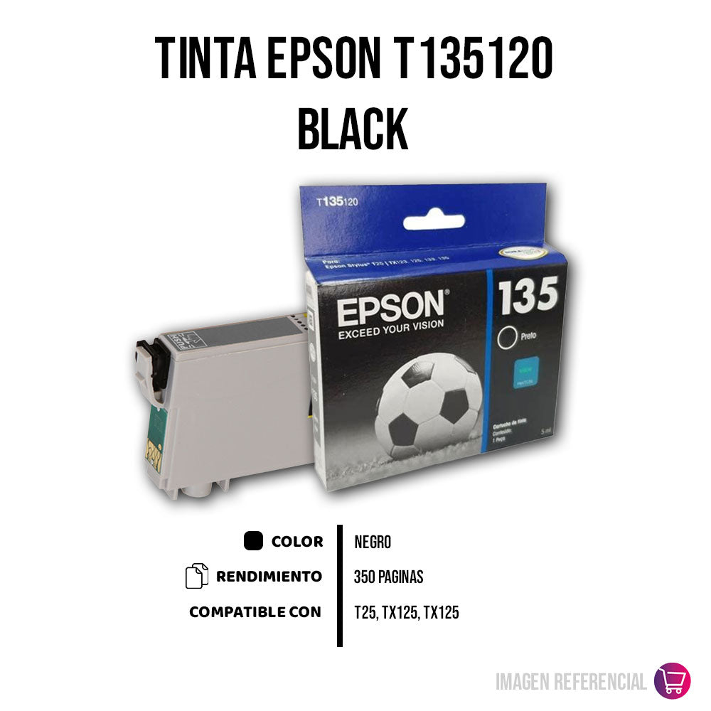 Tinta Epson T135120 Negro 5ml. T25, TX125 Original