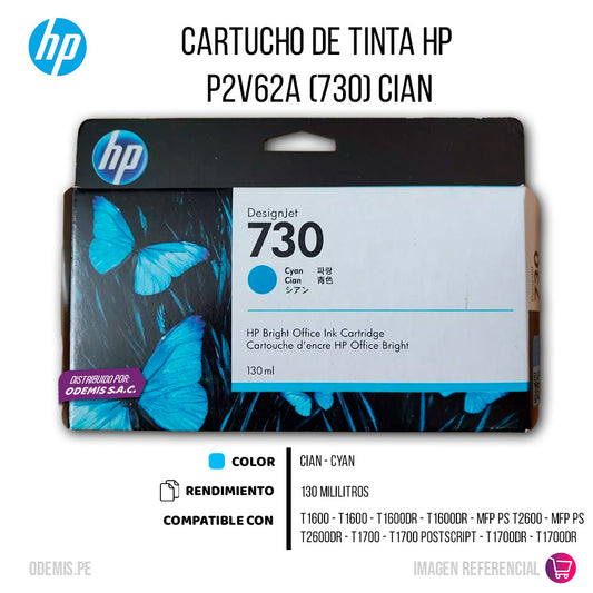 Tinta HP 730 Cyan P2V62A 130ml T1600, T1600dr Original