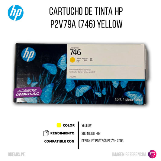 Tinta HP 746 Yellow P2V79A 300ml Z6, Z9 Original