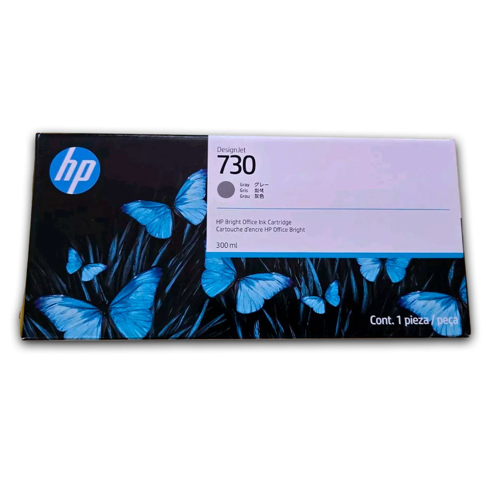 Tinta HP 730 Gray P2V72A 300ml T1600, T1600Dr Original