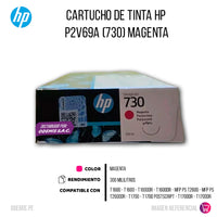 Tinta HP 730 Magenta P2V69A 300ml T1600, T1600dr Original