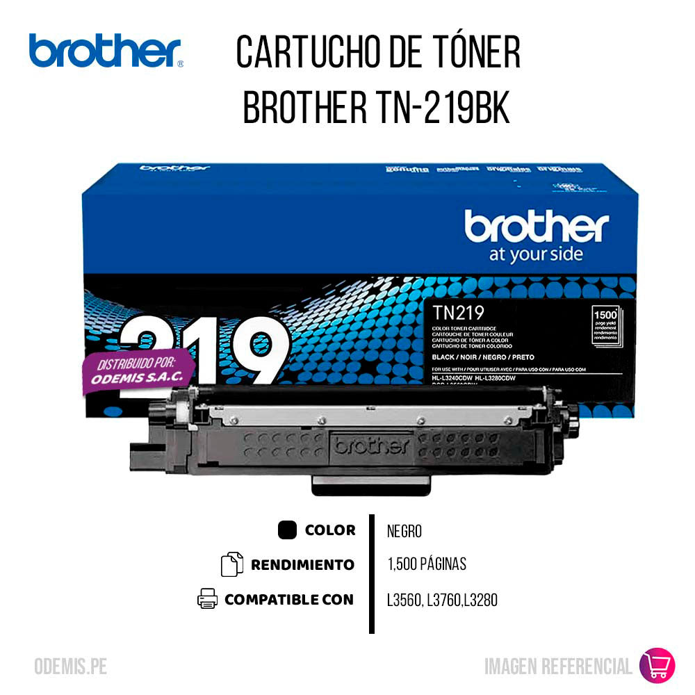 Toner Brother TN-219Bk Black 1.5K Pag HL-L3280CDW Original