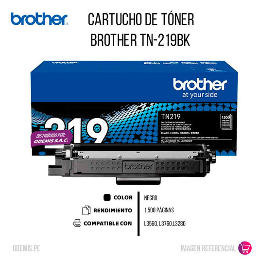 Toner Brother TN-219Bk Black 1.5K Pag HL-L3280CDW Original