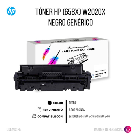 Toner HP 414X Negro W2020X 7.5K Pág. M454 Compatible