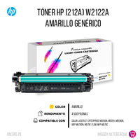 Toner HP 212A Yellow W2122A 4,5K Pág. M555 Compatible