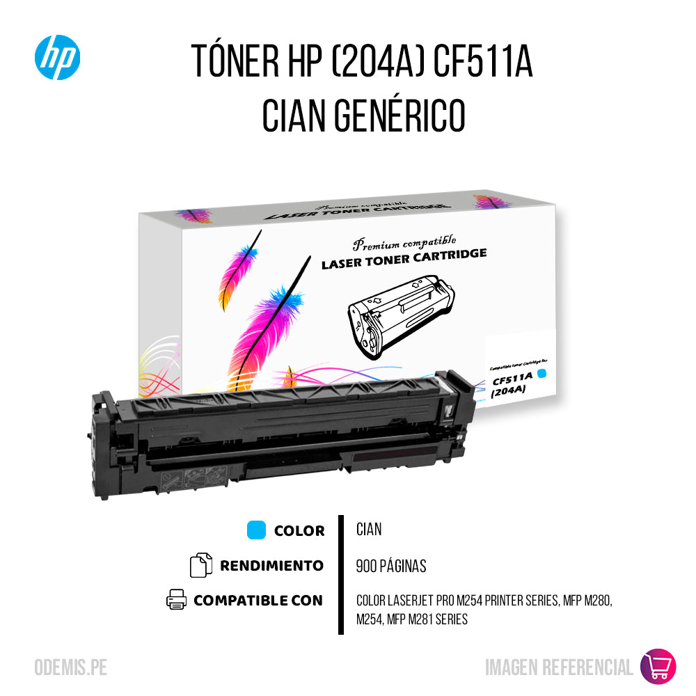 Toner Hp CF511A (204A) Cyan Compatible
