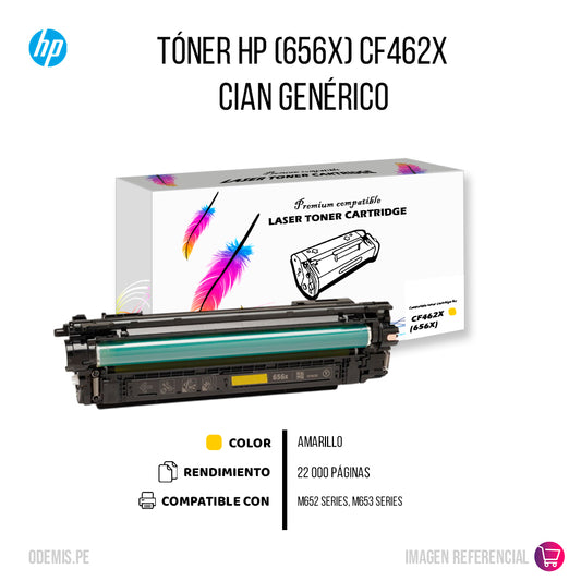 Toner HP 656X Yellow CF462X 22,000 Pág. M652 Compatible