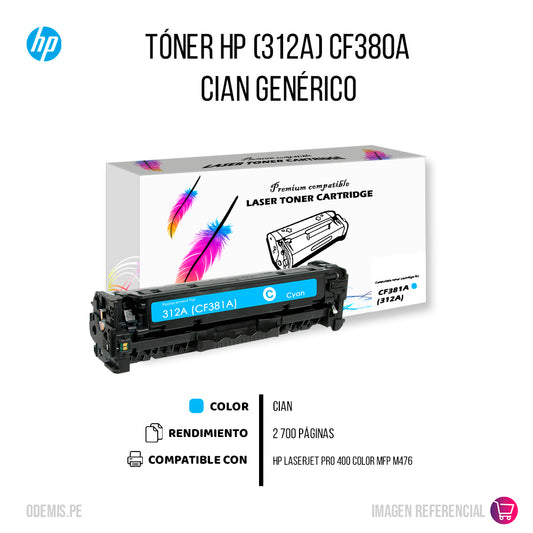 Toner Hp CF381A (312A) Cyan Compatible