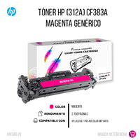 Toner HP 312A Magenta CF383A 2.7K Pág. M476DN Compatible