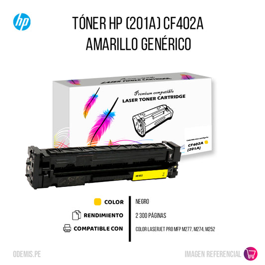 Toner HP 201A Yellow CF402A 1.4K Pág. M252n Compatible