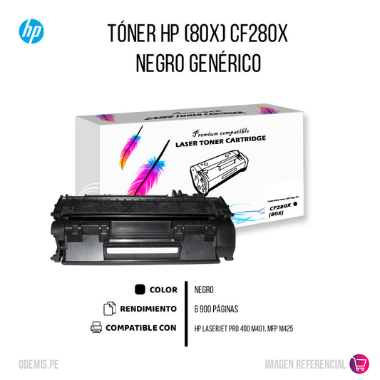 Toner HP CF280X (80X) Negro Compatible Calidad