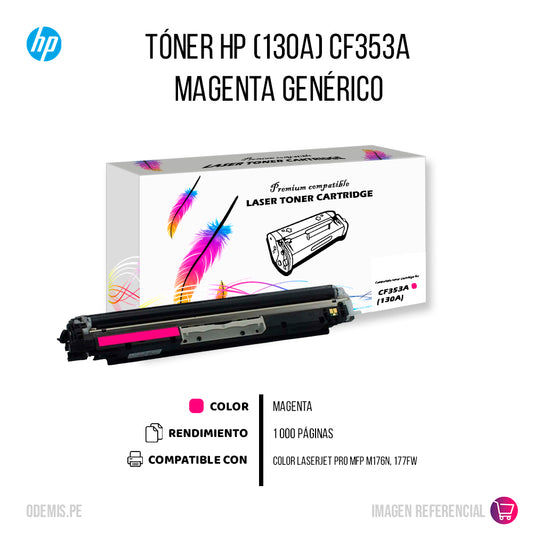 Toner HP 130A Magenta CF353A 1.6K M251 Compatible