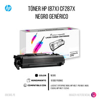 Toner HP 87X Black CF287X 18K Pág. M506 Compatible