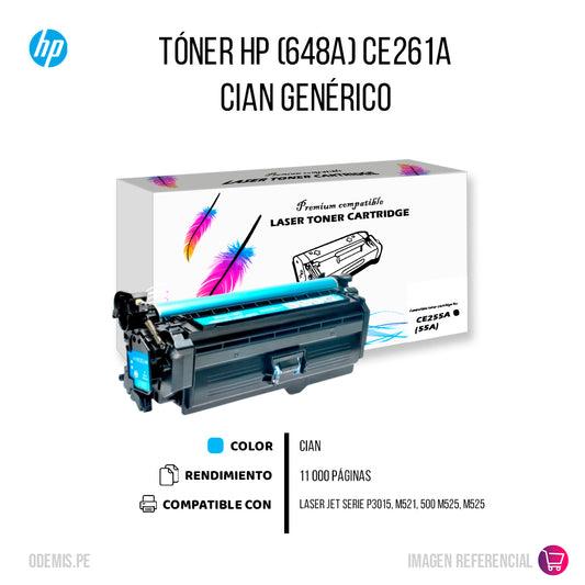 Toner Hp CE261A (648A) Cyan Compatible