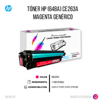 Toner HP 648A Magenta CE263A 11K Pág. CP4025 Compatible