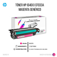 Toner HP 646X Magenta CF033A 12.5K CM4540 Compatible