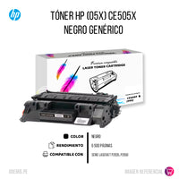 Tóner HP CE505X (05X) Negro Compatible