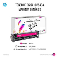Toner HP 125A Magenta CB543A 1,400 Pág. CP1210 Compatible