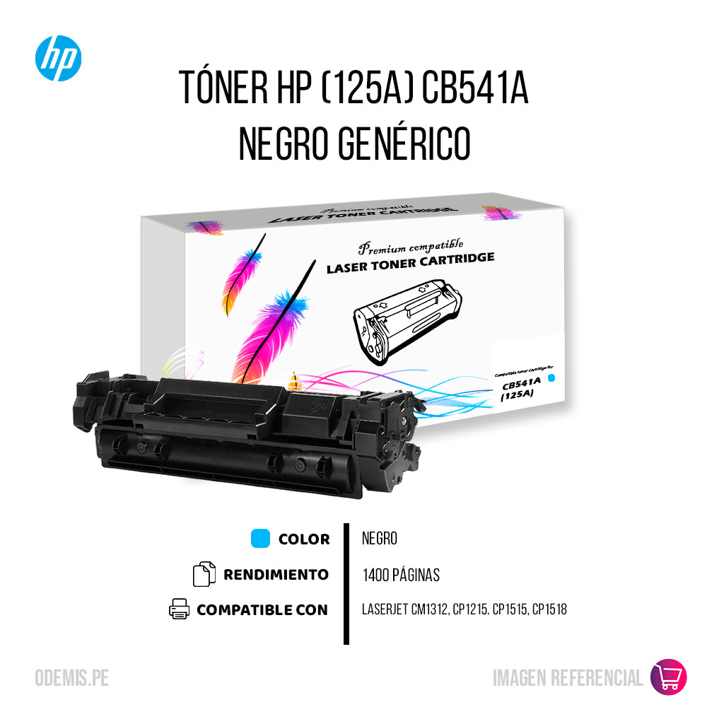 Toner HP 125A Cyan CB541A 1.400 Pág. CP1210 Compatible