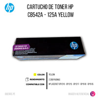 Toner Hp 125A Yellow Cb542A 1,4K Pág. CP1210 Original