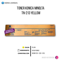 Toner Konica Minolta TN-213Y Yellow 18,500 Pág. C200 Original