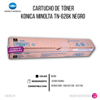 Toner Konica Minolta TN-626K Black 28K Pág. 300i Original